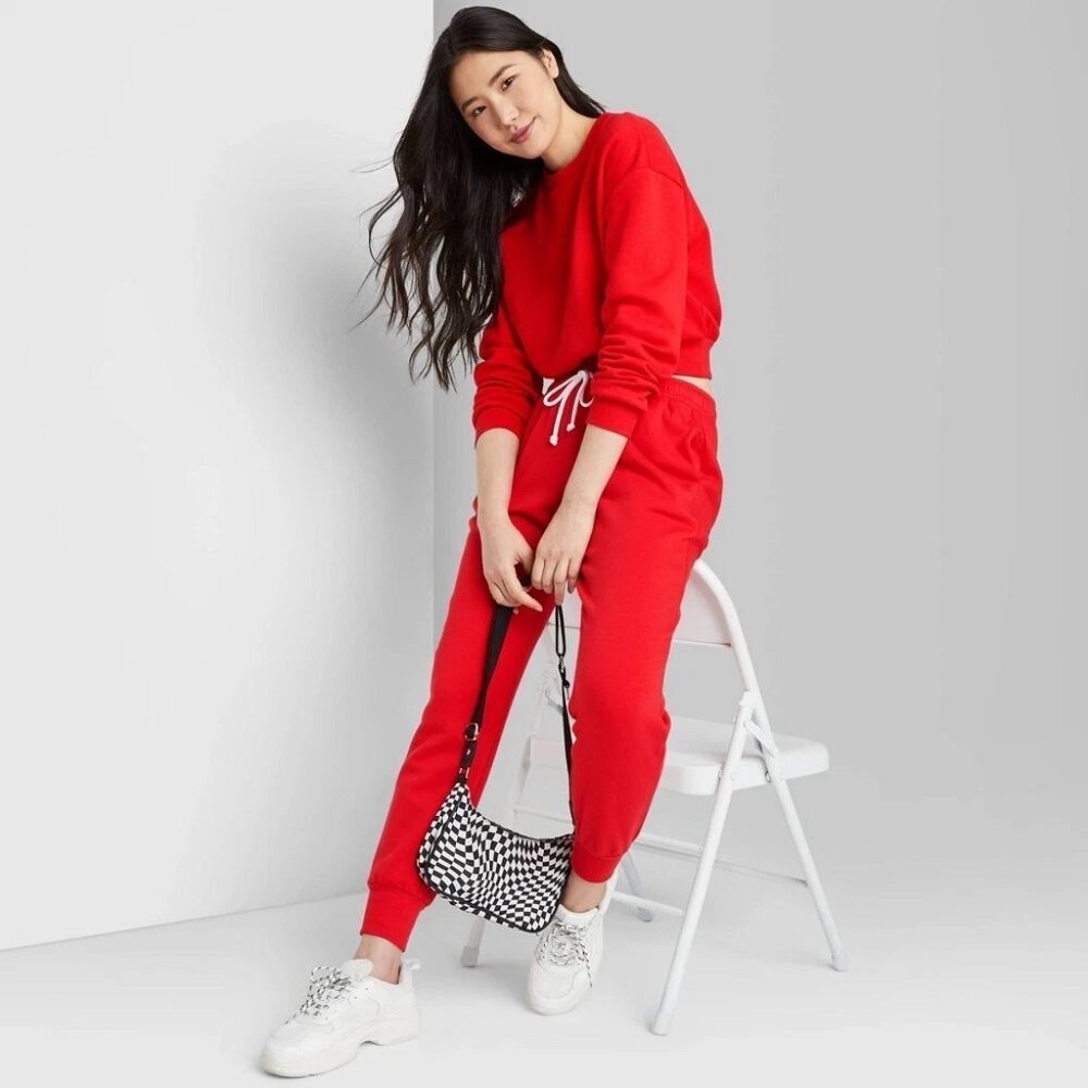 wild fable Red Track Joggers